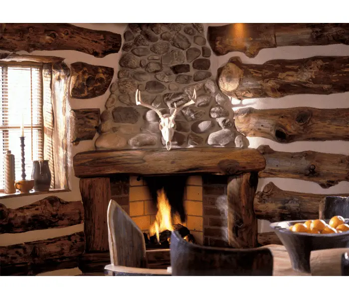 room with a log burner
