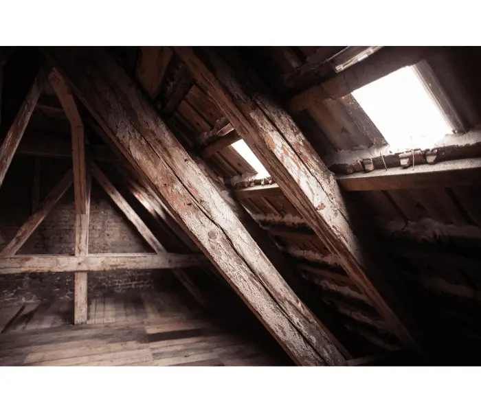 wooden attic