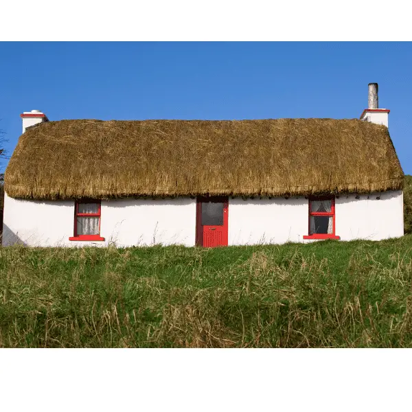 Irish cottages have red doors