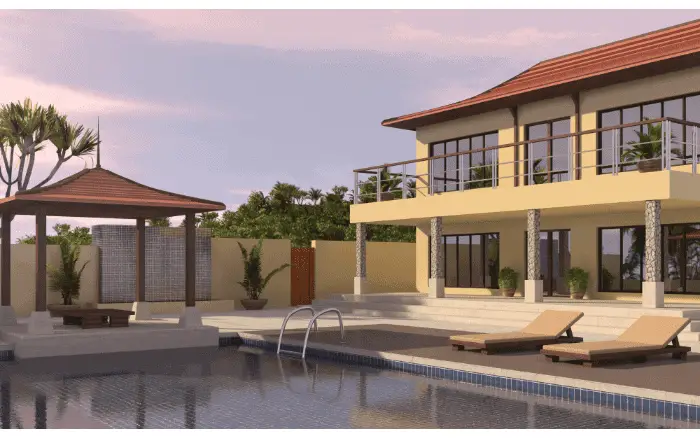 luxurious detached villa with pool