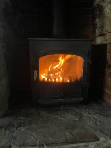 cast iron log burner