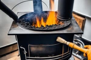 How often should you clean your wood stove flue?